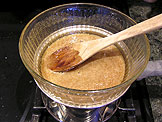 Return bowl to a water bath, or a sauce pan set on low